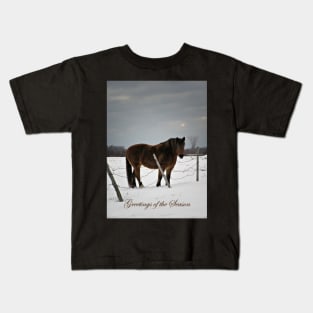 Horse in Winter. Kids T-Shirt